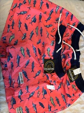 Fieldstone Kids' Coral Fish Pattern Swim Trunks